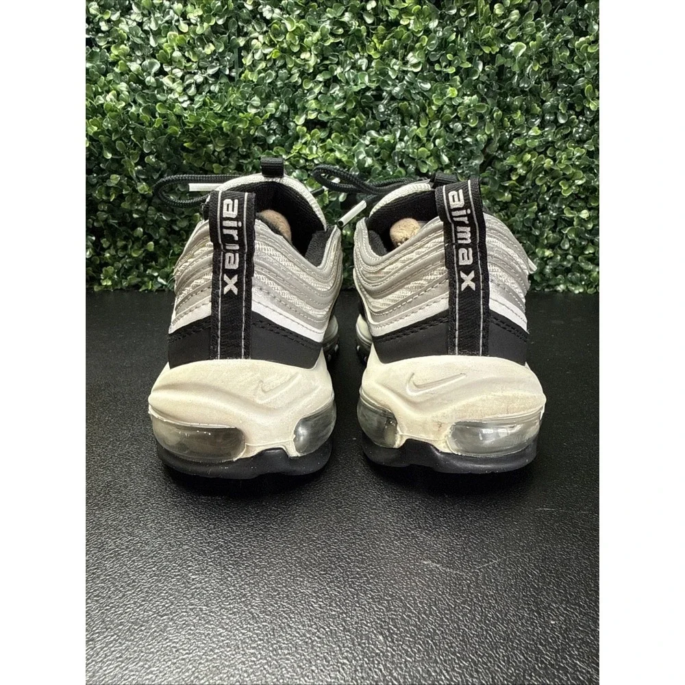 Nike Air Max 97 Sneakers Kids Size 5.5 Y Black Metallic Silver Shoes Youth